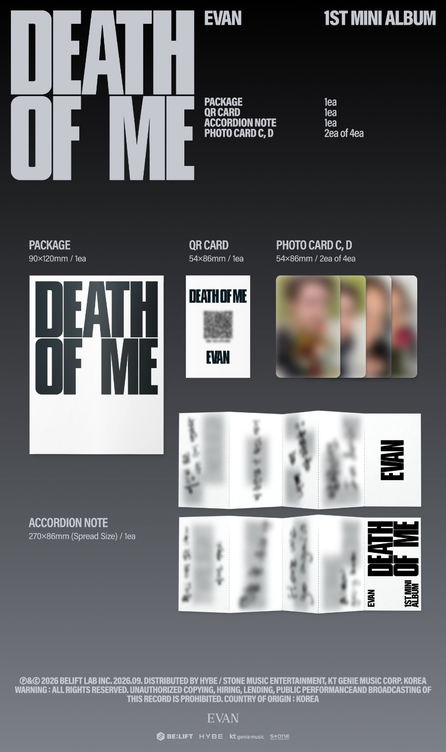 EVAN - DEATH OF ME [WEVERSE ALBUM VER.]