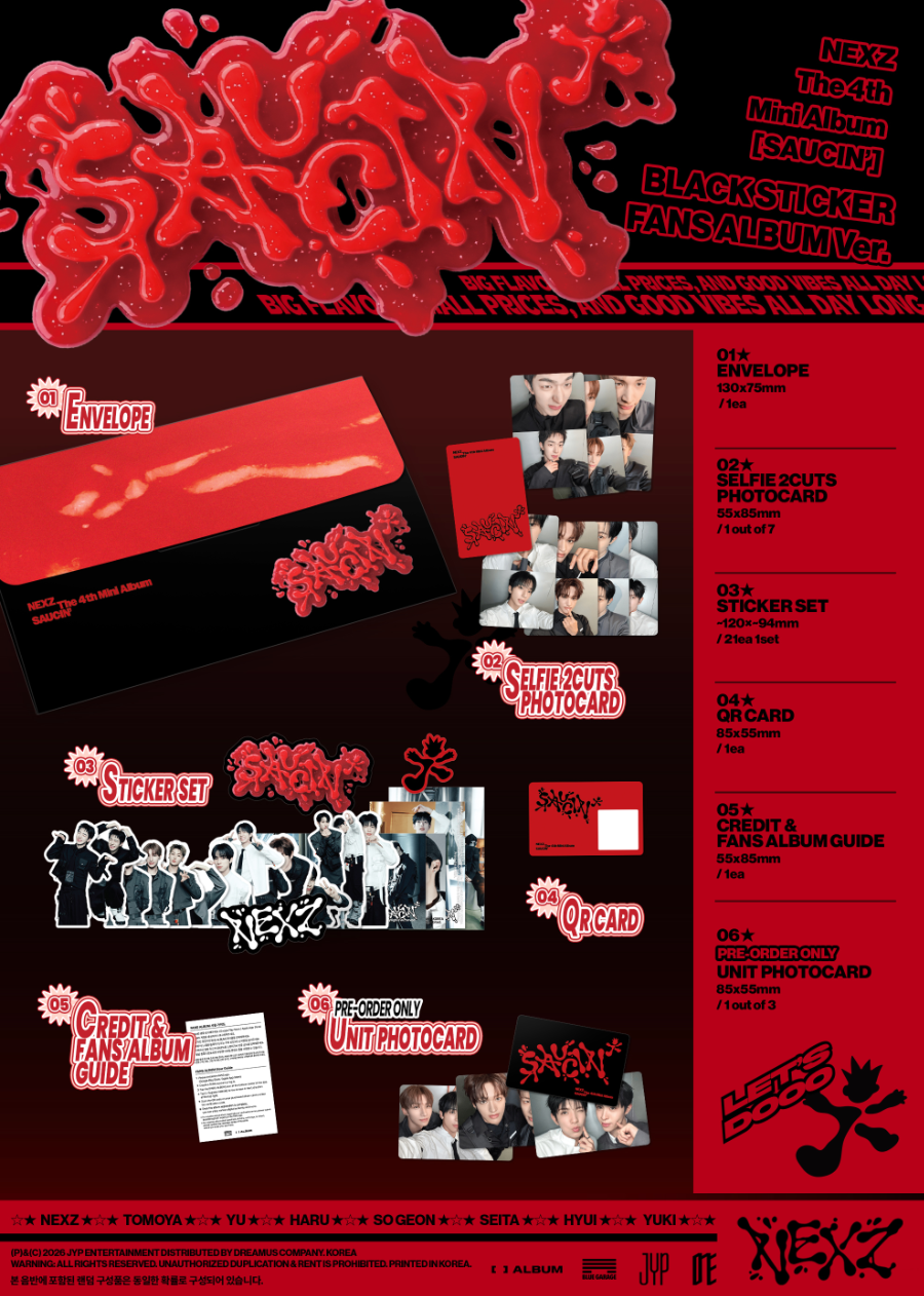 NEXZ - SAUCIN' [STICKER FANS ALBUM VER.]