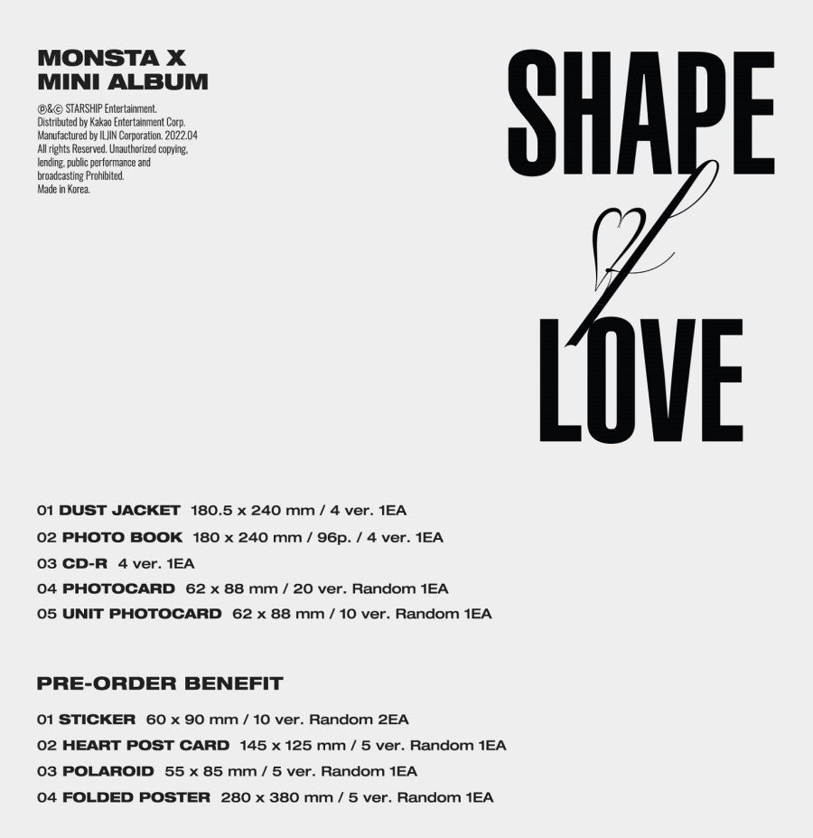 MONSTA X - SHAPE OF LOVE