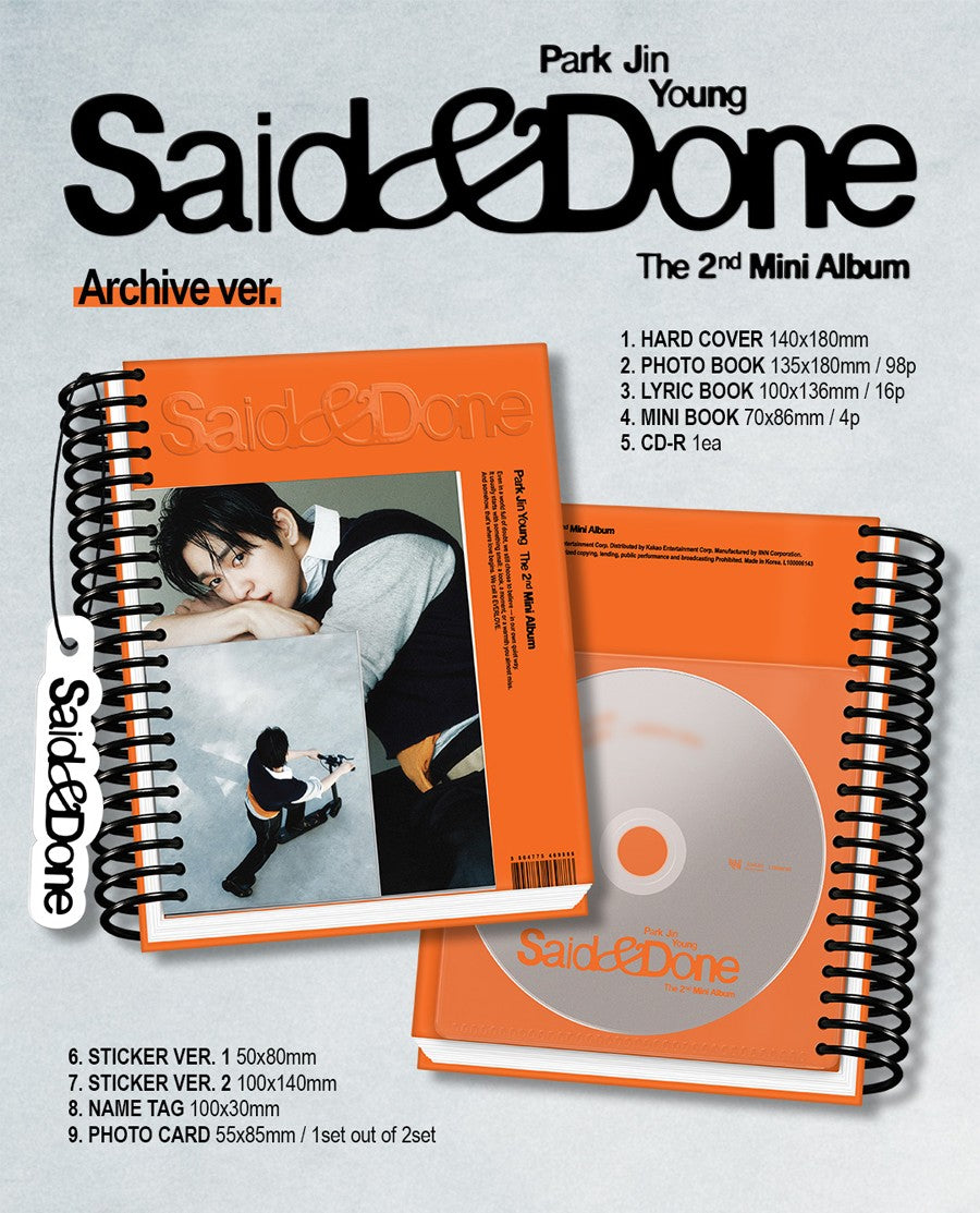 PARK JINYOUNG - SAID & DONE [ARCHIVE VER.]