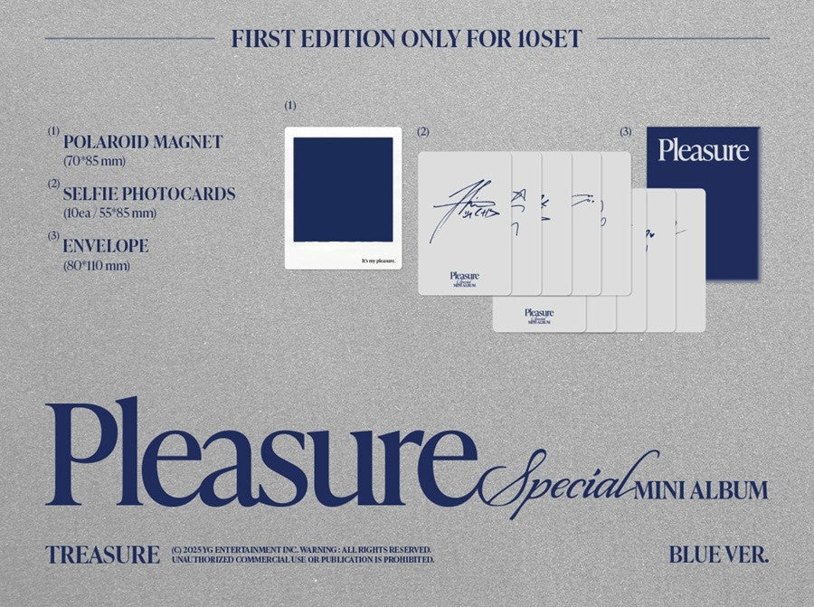 TREASURE - PLEASURE [BLUE VER.] [RANDOM COVER]