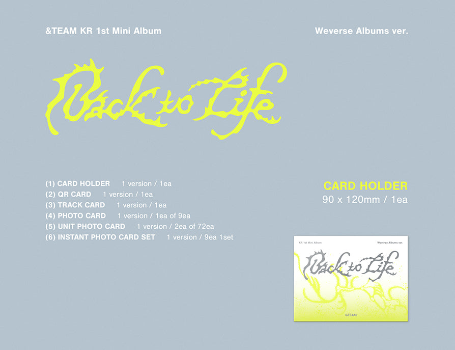 &TEAM - BACK TO LIFE [PHOTOCARD BOX (WEVERSE ALBUMS VER.)]