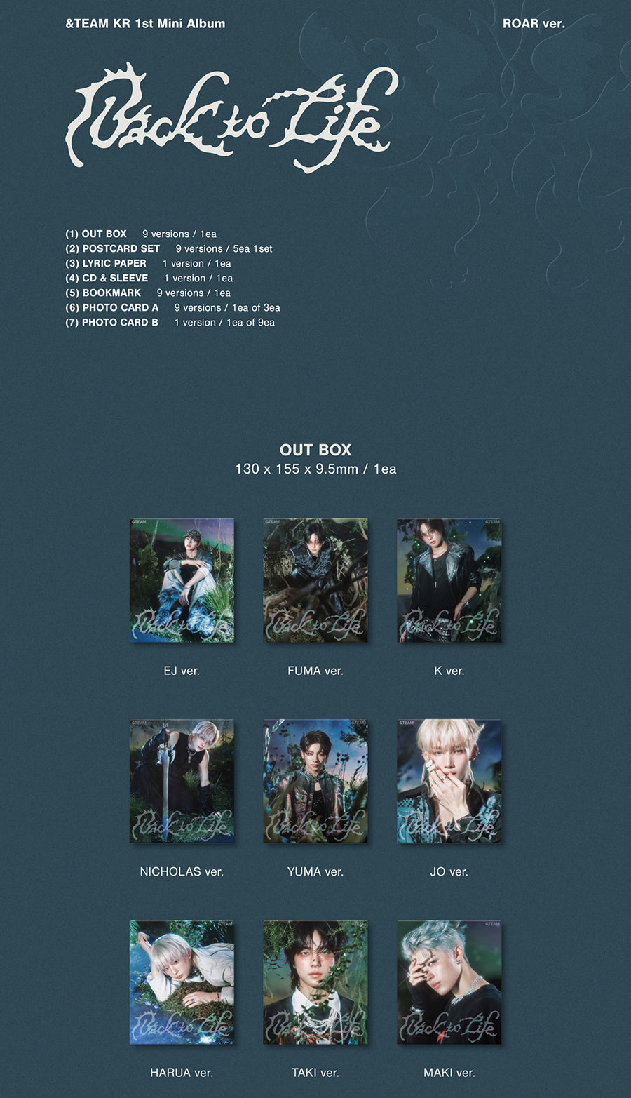 &TEAM - BACK TO LIFE [ROAR VER. - RANDOM COVER]