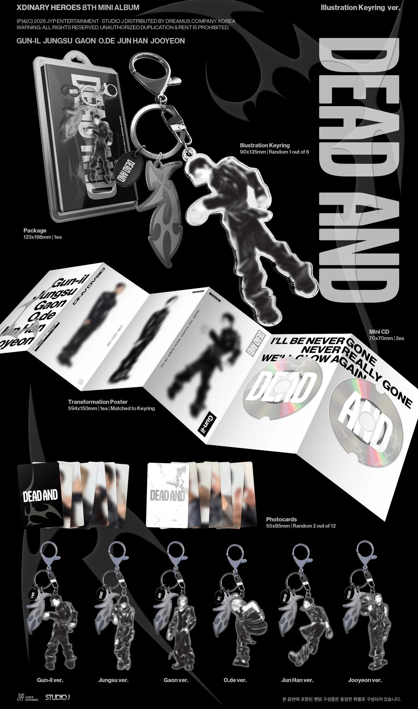XDINARY HEROES - DEAD AND [ILLUSTRATION KEYRING VER.]